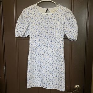 Puff Sleeve Floral Mini Dress